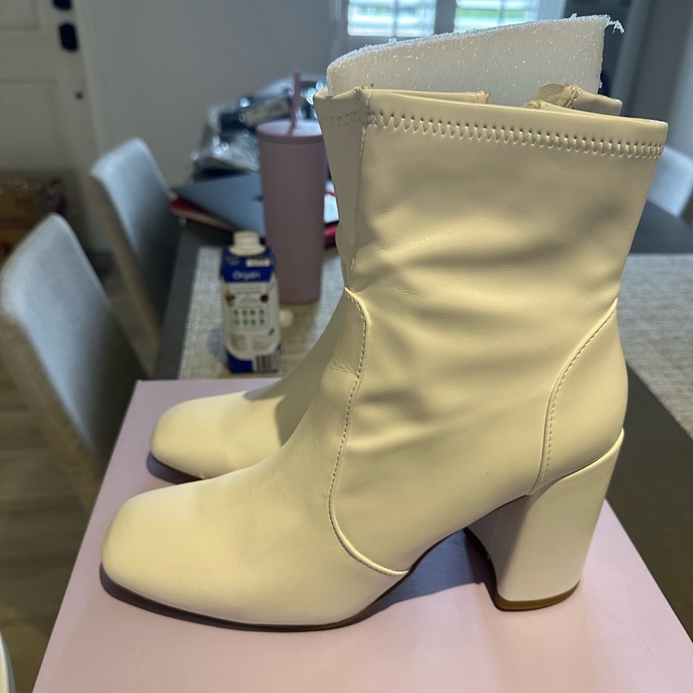 White madden girl booties snip it toe